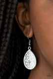 Paparazzi Flirty Flower Girl - White Earring