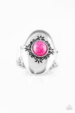 Paparazzi Stone Gardens - Pink Silver  Ring