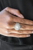 Paparazzi Big City Attitude - White Pearl - Rhinestone Ring - The Jewelry Box Collection 