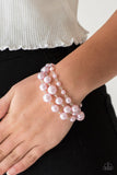Paparazzi Until The End Of TIMELESS - Pink Pearl Bracelet - The Jewelry Box Collection 