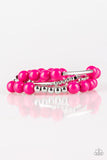 Paparazzi New Adventures - Pink Bracelet - The Jewelry Box Collection 