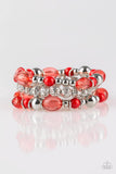Paparazzi Malibu Marina Red Bracelet - The Jewelry Box Collection 