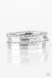 Paparazzi Basic Blend - Silver Bangle Bracelet - The Jewelry Box Collection 