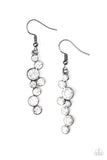 Paparazzi Milky Way Magnificence -Black Rhinestone Earrings