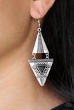 Paparazzi El Paso Edge - Black Earring - The Jewelry Box Collection 