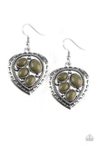 Paparazzi Wild Heart Wonder - Green Earrings