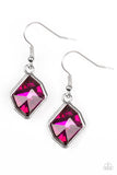 Paparazzi Glow It Up - Pink Earrings