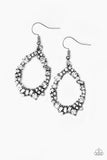Paparazzi Crushing Couture – White Rhinestone Silver Earrings