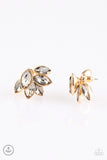 Paparazzi Fanciest Of Them All Gold Post Earrings