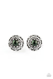 Paparazzi Courtly Courtliness - Green Earring - The Jewelry Box Collection 