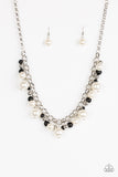Paparazzi The Upstater Black Pearl Silver Necklace 2018 Convention Exclusive
