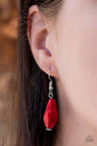 Paparazzi Royal Retreat Red - Wine Faceted Beads - Necklace & Earrings