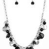 Paparazzi Flirtatiously Florida - Black Necklace and Matching Earrings