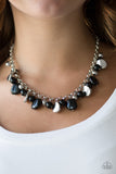 Paparazzi Flirtatiously Florida - Black Necklace and Matching Earrings