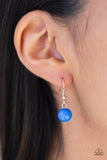 Paparazzi Egyptian Spell - Blue - Delicately Hammered - Silver Necklace and matching Earrings