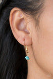 Paparazzi Back To Nature Blue Gold Necklace - The Jewelry Box Collection 