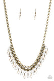 Paparazzi You May Kiss the Bride - Brass Necklace - The Jewelry Box Collection 