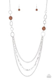 Paparazzi Margarita Masquerades Brown Necklace - The Jewelry Box Collection 