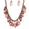 Paparazzi Fringe Fabulous - Copper - Necklace and matching Earrings