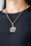 Paparazzi Beautifully Belle Copper Necklace and Matching Earrings - The Jewelry Box Collection 
