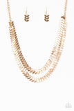 Paparazzi Industrial Illumination - Gold Necklace - The Jewelry Box Collection 