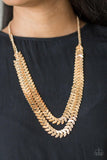 Paparazzi Industrial Illumination - Gold Necklace - The Jewelry Box Collection 