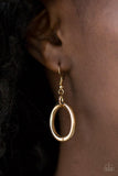 Paparazzi Boldly Bronx - Gold Bold Links - Necklace and matching Earrings - The Jewelry Box Collection 