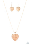 Paparazzi Necklace Look Into Your Heart - Gold