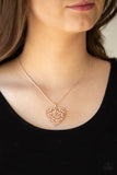 Paparazzi Necklace Look Into Your Heart - Gold