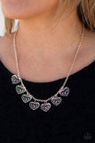 Paparazzi Less Is AMOUR - Rose Gold - Heart Necklace and matching Earrings