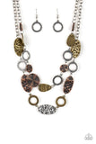 Paparazzi Trippin On Texture - Multi Necklace - The Jewelry Box Collection 