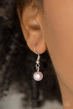 Paparazzi Put On Your Party Dress Pink Pearls Rhinestone Necklace and matching Earrings