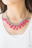 Paparazzi Friday Night Fringe - Pink Necklace - The Jewelry Box Collection 