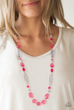 Paparazzi Quite Quintessence Pink Necklace and Matching Earrings