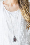 Paparazzi Accessories - Total Tranquility - Purple and Silver Long Necklace - The Jewelry Box Collection 