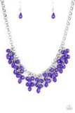 Paparazzi Modern Macarena - Purple Teardrop Beads - Necklace and matching Earrings
