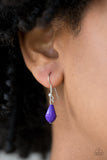 Paparazzi Modern Macarena - Purple Teardrop Beads - Necklace and matching Earrings