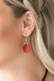 Paparazzi Wonderfully Walla Walla - Red Wood Necklace - The Jewelry Box Collection 