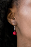 Paparazzi Flirtatiously Florida - Red - Necklacewith matching earrings