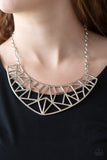 Paparazzi Strike While HAUTE - Silver Necklace and matching Earrings