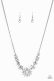 Paparazzi Garden Glamour - Silver - White Rhinestones -Necklace and matching Earrings