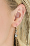 Paparazzi Garden Glamour - Silver - White Rhinestones -Necklace and matching Earrings