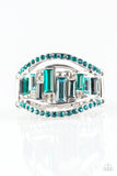 Paparazzi Treasure Chest Charm - Blue - Rhinestones - Ring