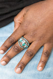 Paparazzi Treasure Chest Charm - Blue - Rhinestones - Ring