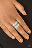 Paparazzi top dollar drama blue ring - The Jewelry Box Collection 