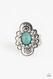 Paparazzi Basic Element - Blue Turquoise - Ring - Life of the Party Exclusive November 2018 - The Jewelry Box Collection 