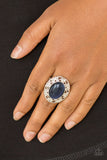 Paparazzi Moonlit Marigold - Blue - Moonstone - Filigree Swirls - Silver Ring!