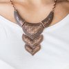 Paparazzi Texas Temptress - Copper - Whimsical Floral Studded Plates - Necklace and Earrings