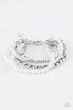 Paparazzi Metro Mix Up - White - Bracelet