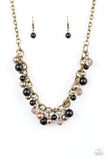 Paparazzi The GRIT Crowd - Black - Necklace and matching Earrings